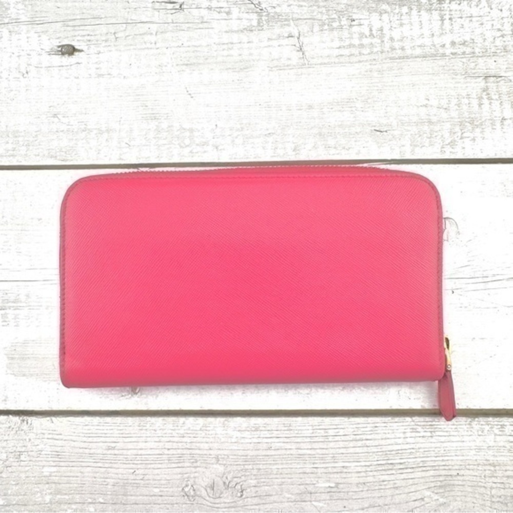 AUTHENTIC Prada Fiocco Bow Zip Around Wallet. Color: Peoria. - Picture 9 of 16